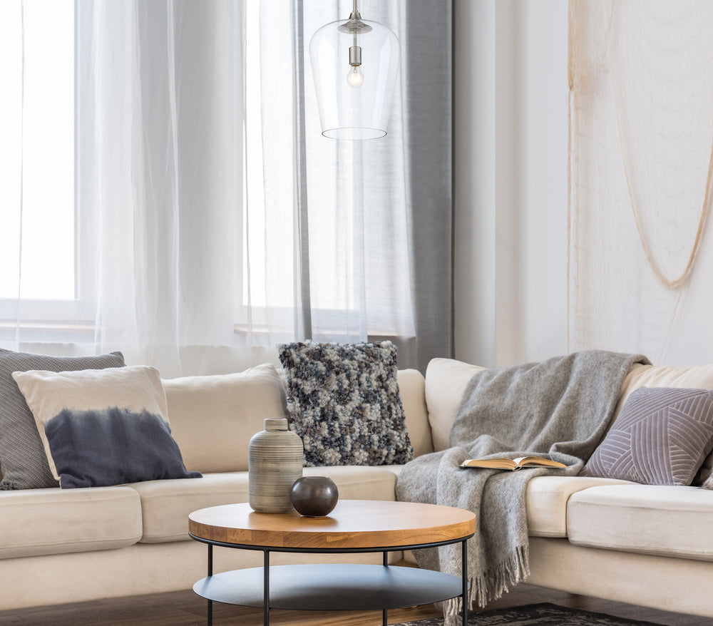 Joliet 1 Light Pendant in Brushed Nickel Finish