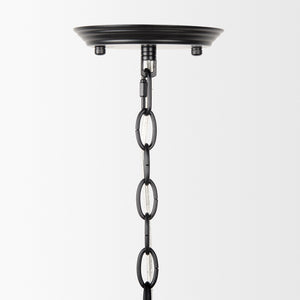 Gabriel Large Matte Black Chandelier