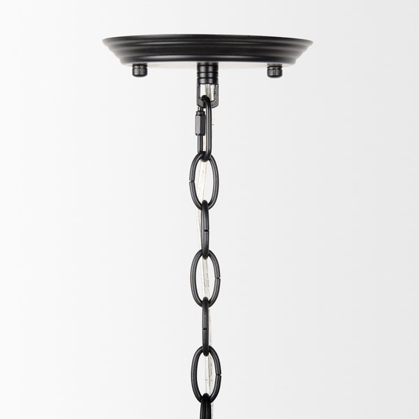 Gabriel Large Matte Black Chandelier