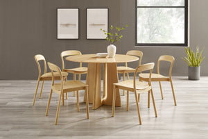 Hanna Dining Chair Bamboo Seat, Wheat (Set of 2)