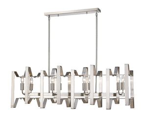 Marsala 8 Light Island/Billiard in Brushed Nickel Finish