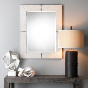 Barrell Leather Table Lamp with Elephant Hemp Shade
