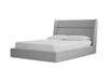 Cove Storage Queen Bed in heather grey chenille fabric
