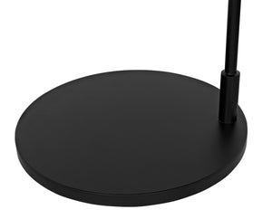 Swan Floor Lamp, Black Steel