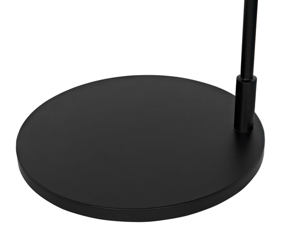 Swan Floor Lamp, Black Steel