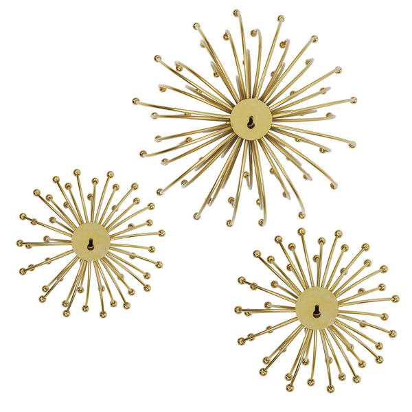 Aga Gold Metal Wall Decor, S/3
