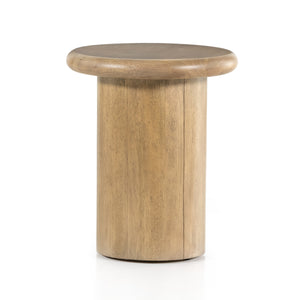 Zach End Table In Burnished Parawood