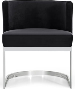 Donna Dining Chair In Black Velvet and Chrome
