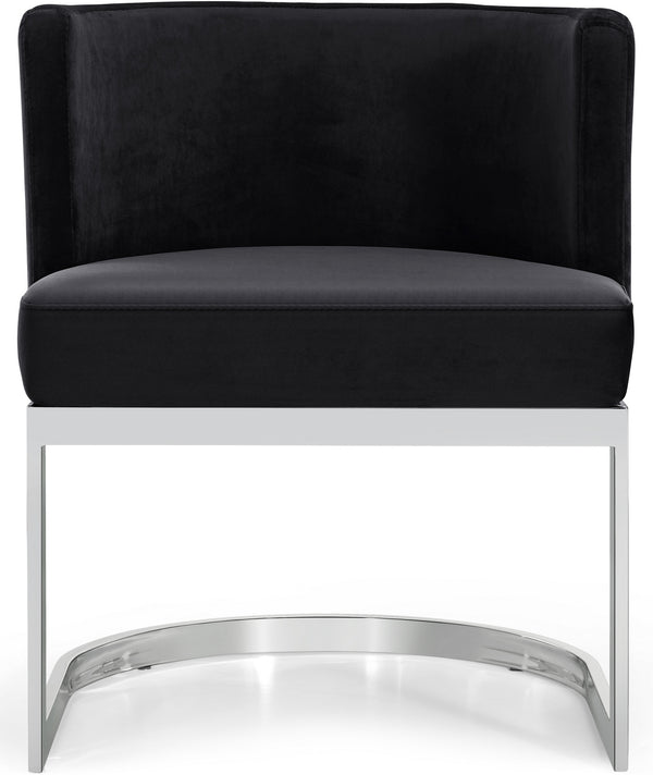 Donna Dining Chair In Black Velvet and Chrome
