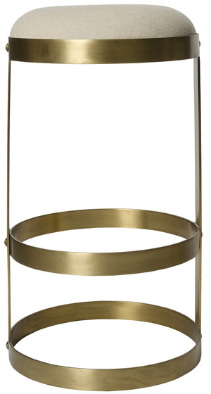 Dior Bar Stool, Metal with Brass Finish
