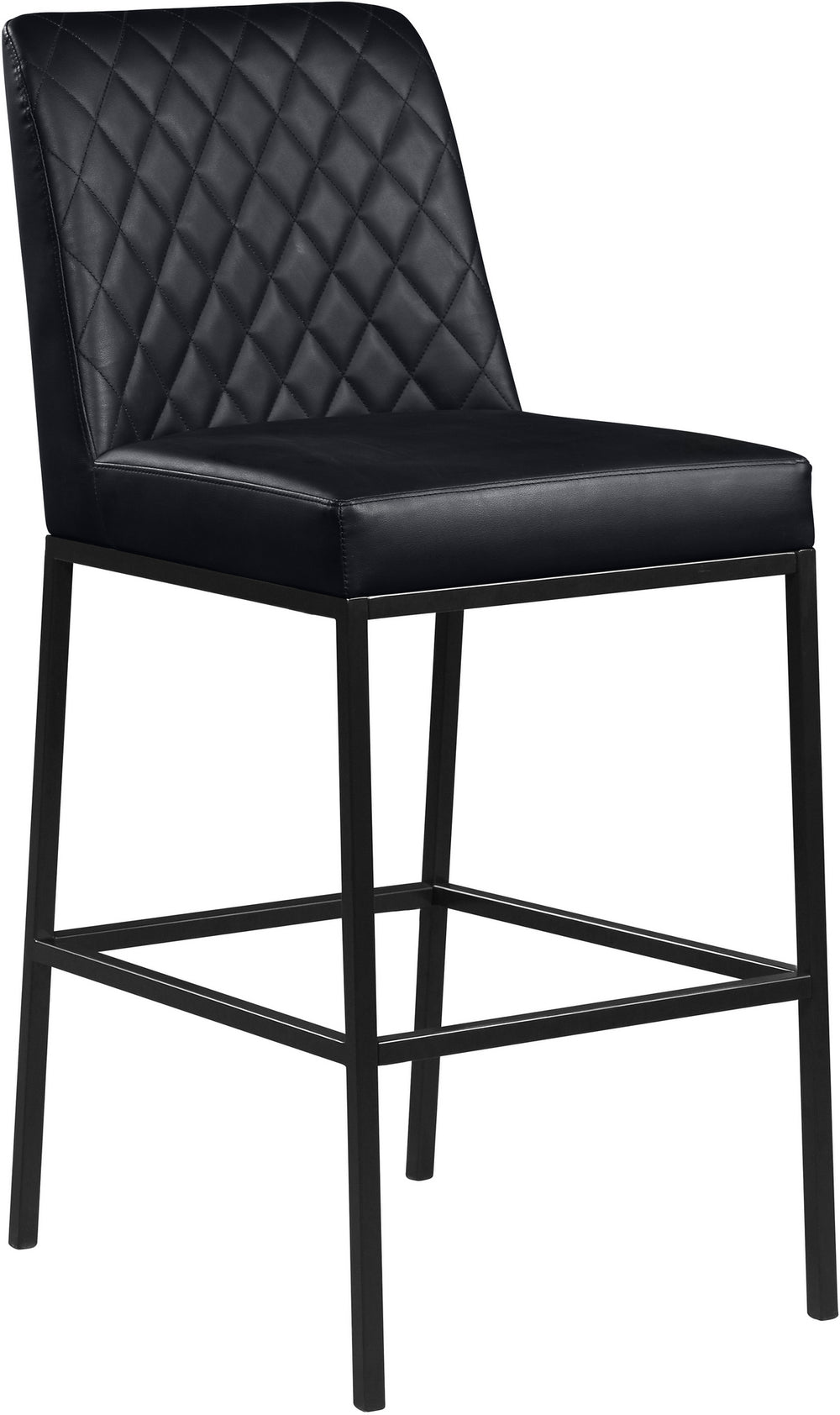 Bernard Stool In Black Faux Leather