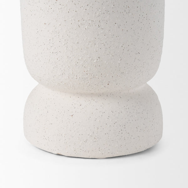 Dylan Tall Textured Off White w/ Handles Ceramic Vase