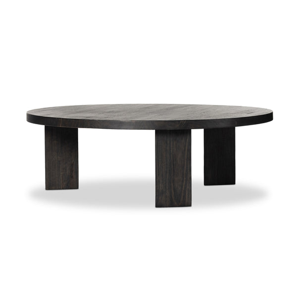 Mesa Large Round Coffee Table In Ebony