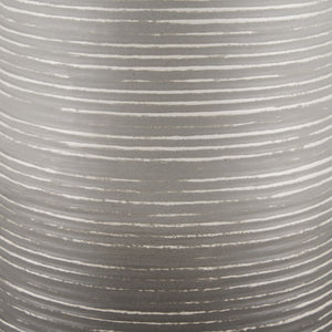 Toru Medium White w/ Grey Ombre Metal Vase