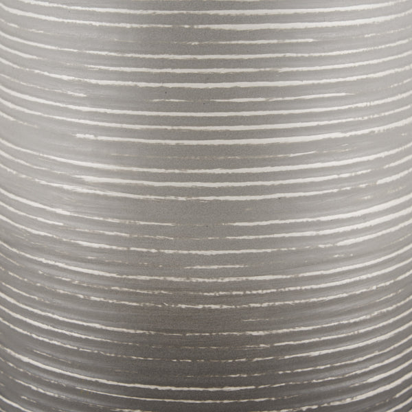 Toru Medium White w/ Grey Ombre Metal Vase