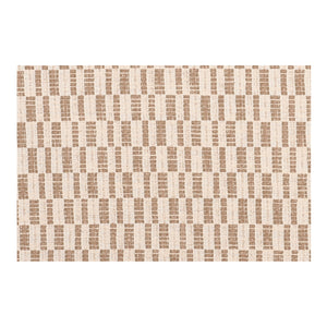 Leo Accent Chair in Taupe with Geometric Pattern