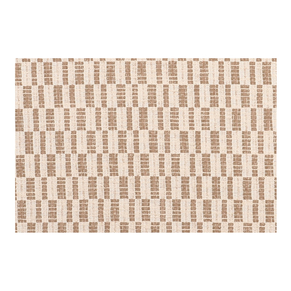 Leo Accent Chair in Taupe with Geometric Pattern