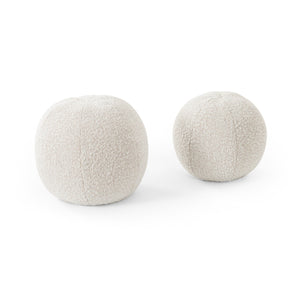 Balle Pillow, Set Of 2 In Knoll Natural And Set of 2 And 12.5" diam, 10" diam