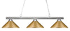 Sharp Shooter 3 Light Billiard Light in Chrome Finish