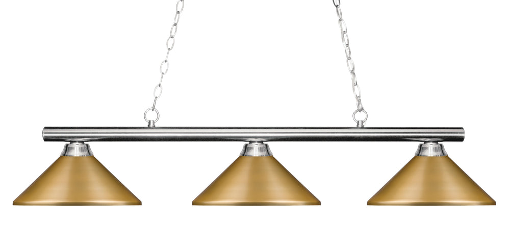 Sharp Shooter 3 Light Billiard Light in Chrome Finish