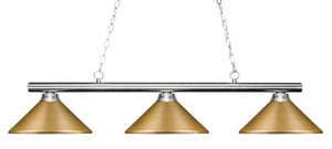 Sharp Shooter 3 Light Billiard Light in Chrome Finish