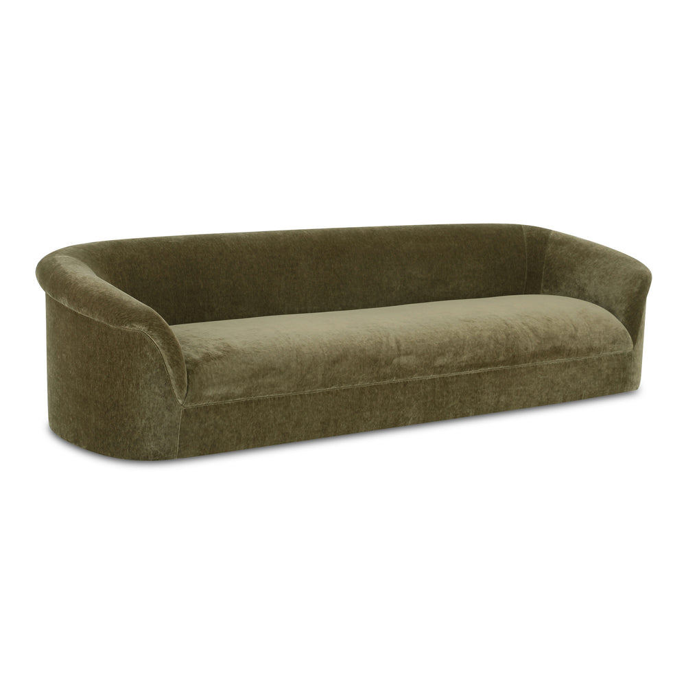 Moe's Thora Sofa Dark Green Velvet