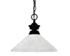 Shark 1 Light Pendant in Matte Black Finish