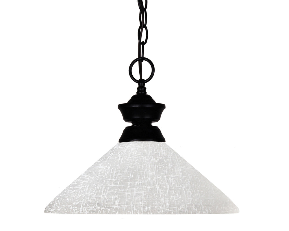Shark 1 Light Pendant in Matte Black Finish
