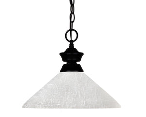 Shark 1 Light Pendant in Matte Black Finish