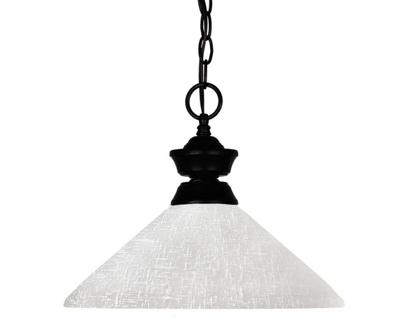 Shark 1 Light Pendant in Matte Black Finish