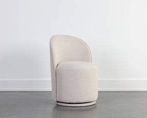CAVOLI SWIVEL DINING CHAIR - EFFIE LINEN