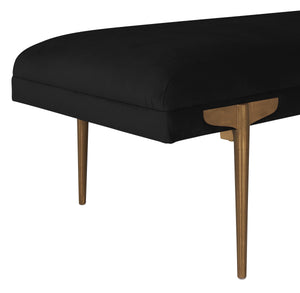 Brno Black Velvet Bench