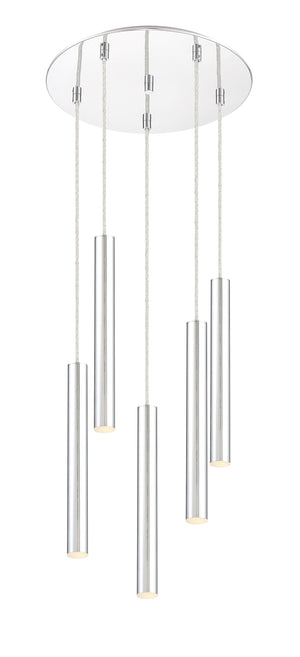 Forest 5 Light Island/Billiard in Chrome Finish