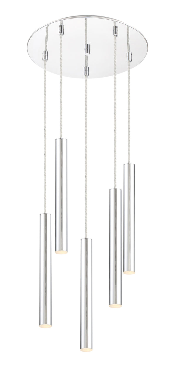 Forest 5 Light Island/Billiard in Chrome Finish