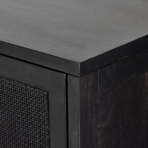 Caprice Bar Cabinet - Black Wash Mango