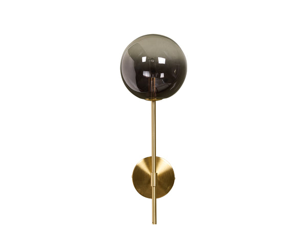 IZORA SCONCE - BRASS - SMOKE GREY OMBRE