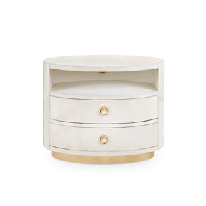 JULIUS 2-DRAWER SIDE TABLE, WHITE