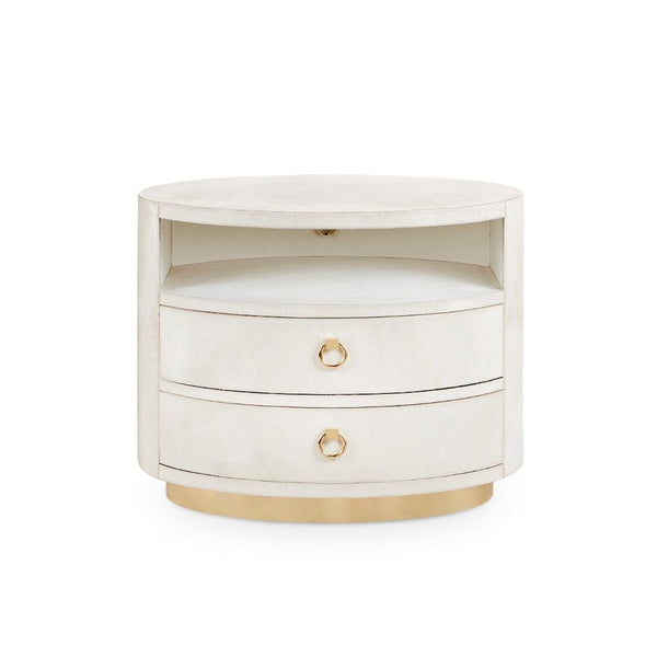 JULIUS 2-DRAWER SIDE TABLE, WHITE