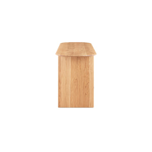 Ruby Console Table with Solid Oak and Open Shelf