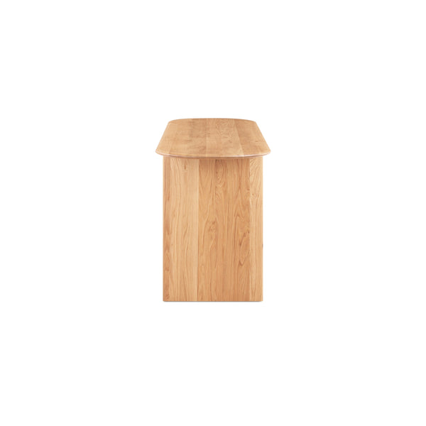 Ruby Console Table with Solid Oak and Open Shelf
