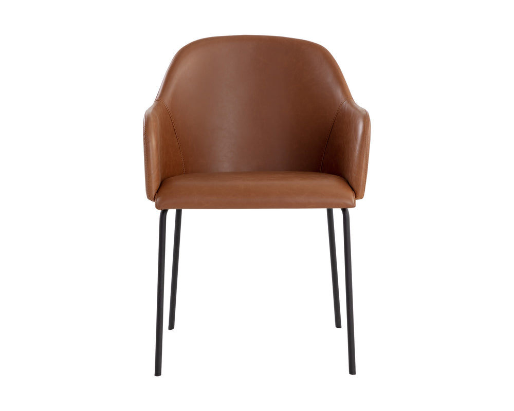 HENSLEY DINING ARMCHAIR - HAZELNUT