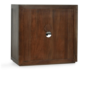 Bradley Solid Wood 2-Door Cabinet with Antique Brass Hardware
