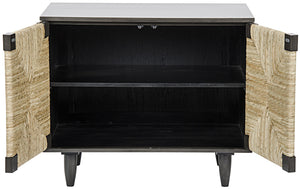 Brook Mahogany Sideboard with Rush Seagrass Doors in Pale Finish