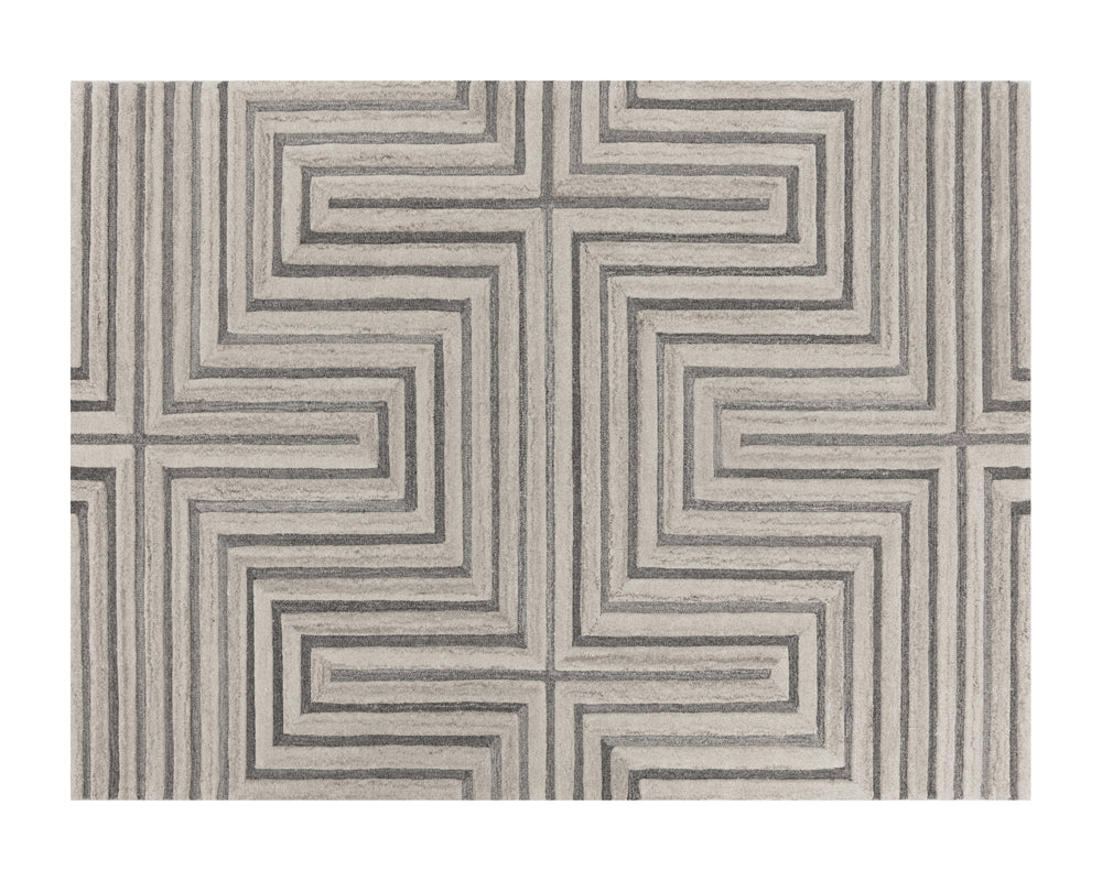 OSLOW HAND-TUFTED RUG - BEIGE / GREY - 9' X 12'