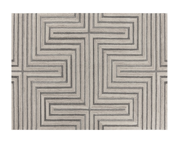 OSLOW HAND-TUFTED RUG - BEIGE / GREY - 9' X 12'