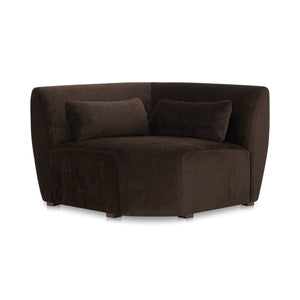 Amelia Corner Chair Espresso with Lumbar Cushion