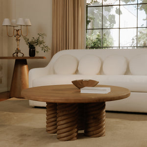 Moe's Rialto Sofa in White with Mid-Century Design