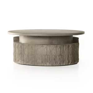 Huron Outdoor Coffee Table In Txtrd Flint