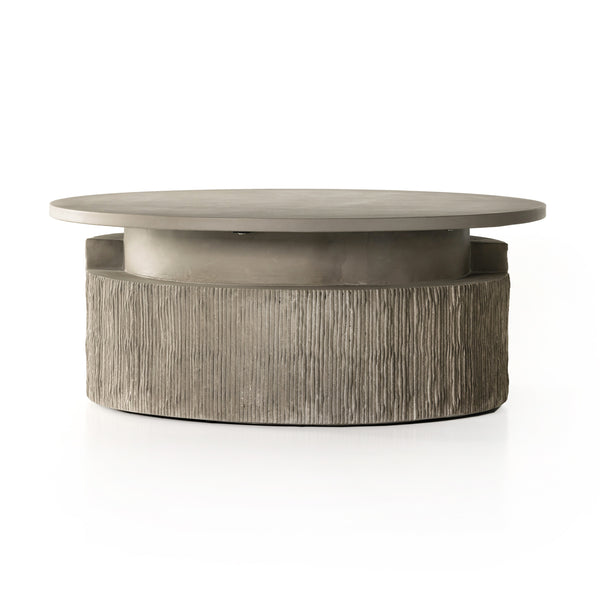 Huron Outdoor Coffee Table In Txtrd Flint