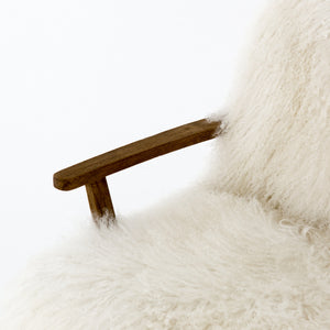 Ashland Armchair-Mongolia Cream Fur